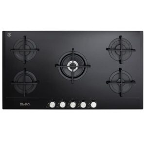 ELBA - Ceramic Built in 5 Gas Burners Hob 90 cm Black - ELIO 95-545 CG