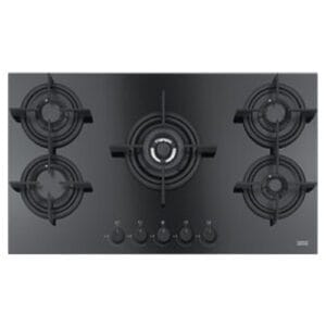FRANKE  -  Built In Gas Hob 5 Burners  Glass Black - FHCR 905 4G TC HE BK C