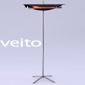 Veito - Carbon Infrared Heater Stainless Steel 2500 w - MANTA & MANTA Telescopic Stand